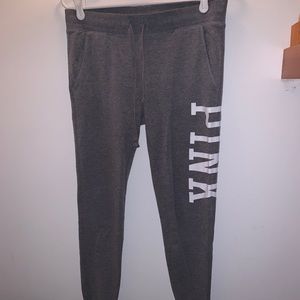 PINK Grey Jogger Sweatpants